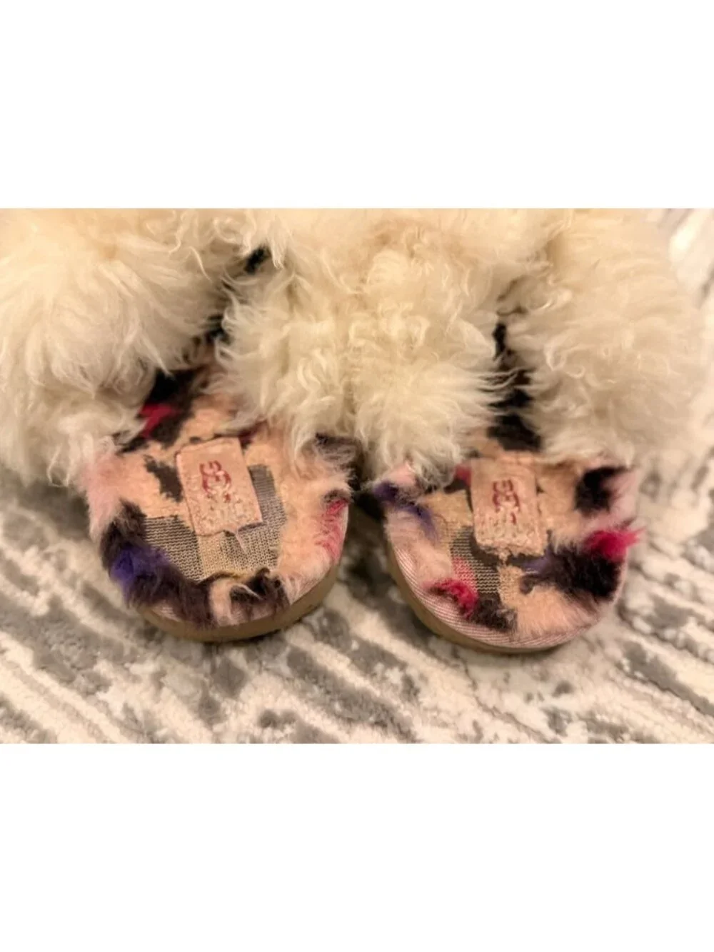 UGG girls youth Size 4 S/N 1103587K Leopard Print Slippers